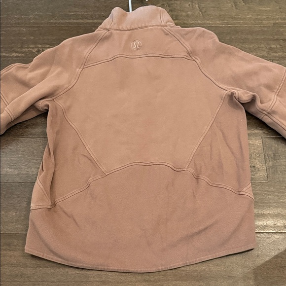Women Lululemon scuba oversized funnel neck half zip long M/L taupetastic - Picture 3 of 4